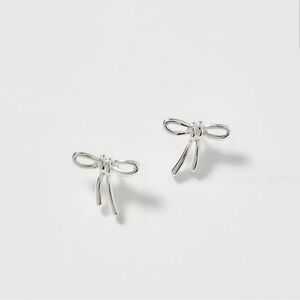 Ann Taylor Silver mini  Bow stud Earring